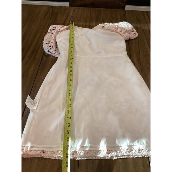 Club Monaco NAWALE DRESS ROBE PINK MIX/ROSE floral tier lace Mini dress nwt 4 - Picture 5 of 15